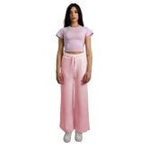 Hinnominate Chic Pink Palazzo Pants with Drawstring -   -  Hinnominate.